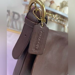 COACH Vintage Brown Leather Saddle Shoulder Bag